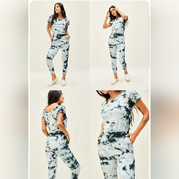 Elan Cotton Cinched Waist Jumpsuit Small - Picture 1 of 6